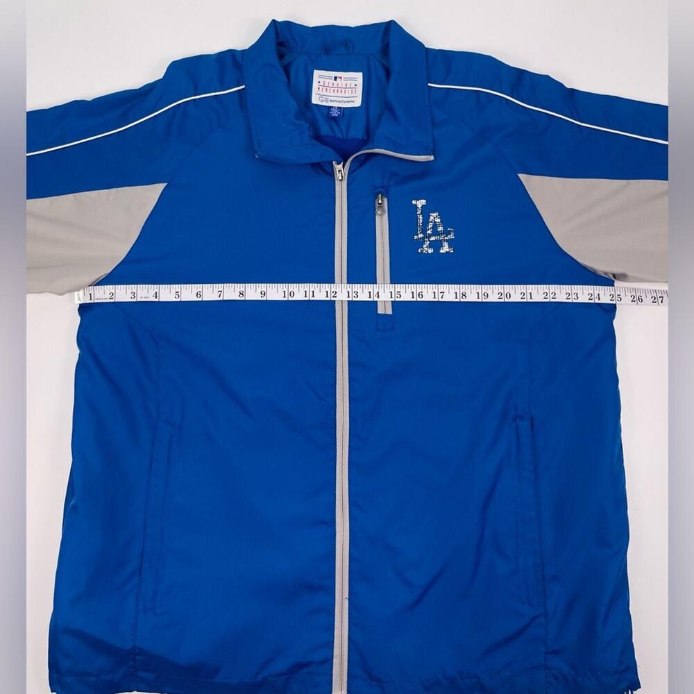 G III Sports by Carl Banks LA Dodgers Blue Full Zip Windbreaker Jacket Size L - Picture 10 of 10